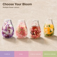 Tasse en verre borosilicate à double paroi avec fleurs séchées, gobelet transparent 130 ml pour café, thé, maison, bureau, vente en gros, logo personnalisé