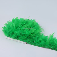 Frange de plumes de dinde courtes de 10 cm, design tendance, teintes, pour costumes de carnaval