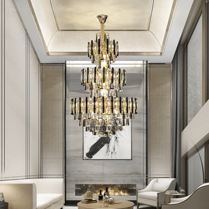 Lustre décoratif en cristal moderne <span class=keywords><strong>de</strong></span> luxe pour salle <span class=keywords><strong>de</strong></span> banquet d'hôtel, salon, villa, duplex, escalier, style nordique - Product Image 4