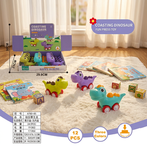 Voiture jouet à friction à pousser et à glisser en forme de dinosaure de dessin animé, en plastique PP, sans piles, pour les enfants de 2 à 4 ans, unisexe - Product Image 4