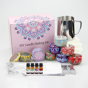 Kit per la creazione di <span class=keywords><strong>candele</strong></span> <span class=keywords><strong>profumate</strong></span> in cera di soia fai da te all'ingrosso in contenitori di latta - Product Image 2
