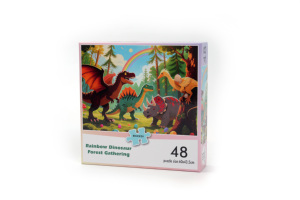 <span class=keywords><strong>Puzzle</strong></span> personnalisé par le fabricant, 48 pièces, dinosaure, licorne, <span class=keywords><strong>puzzle</strong></span> en papier, dessin animé, <span class=keywords><strong>puzzle</strong></span> en plastique, jeu de <span class=keywords><strong>puzzle</strong></span> pour adultes et enfants - Product Image 3
