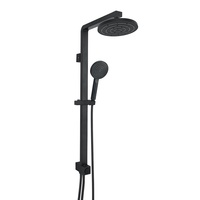 Nouveau Design Ensemble de Douche Thermostatique Chrome Noir Colonne Robinets de Bain et de Douche Ensemble de Tête de Système de Douche en Acier Inoxydable