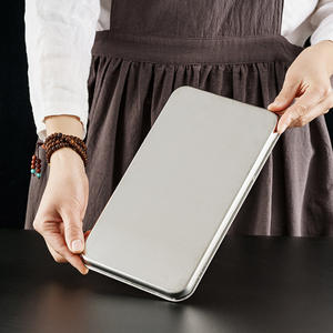 Petit plateau en métal en acier inoxydable de 265x155x12mm, plaque de cuisson pour la cuisine domestique, plateau de <span class=keywords><strong>conservation</strong></span> des aliments, plateau de service, <span class=keywords><strong>plat</strong></span> et poêle - Product Image 2