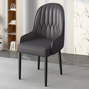 Sedia da pranzo di lusso leggero con schienale, sgabello semplice per balcone e toeletta, sedia per salone di bellezza, imbottita per stanza in affitto e ristoranti - Product Image 5