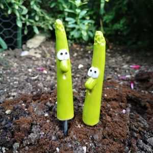 Enjeux de <span class=keywords><strong>jardin</strong></span> artisanaux en résine transfrontalière Asperges Légumes et signes Enjeux de plantes pour la décoration de la maison Signes de jardinage - Product Image 4