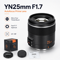Objectif Yongnuo YN 25mm F1.7M AF à focale fixe en métal pour appareil photo hybride Olympus Micro 4/3 MFT, objectif portrait