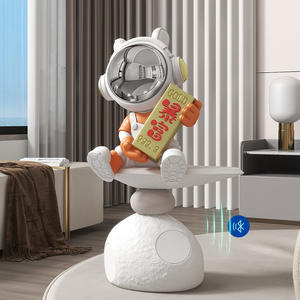 Haut-parleur Bluetooth Lucky Stone Get Rich Astronaut Bear - Décoration <span class=keywords><strong>Feng</strong></span> <span class=keywords><strong>Shui</strong></span> pour salon, <span class=keywords><strong>entrée</strong></span> et chambre - Product Image 4