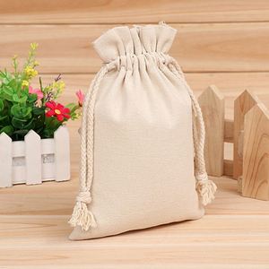 Custom Cotton Drawstring Pouch Bags Reusable Eco Friendly <b>Blank</b> Organic Small Cotton Canvas Drawstring Bag with Logo - Product Image 3