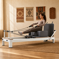 Alat Pilates Reformer Portabel dari Aluminium Alloy, Dapat Disesuaikan, Ramah Lingkungan, Penggunaan Universal untuk Studio Pilates, Yoga, dan Kesehatan di Rumah