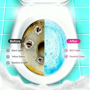Polvere detergente schiumogena per <span class=keywords><strong>WC</strong></span>, rimuove calcare e urina sotto il bordo, per una pulizia profonda del bagno domestico - Product Image 5