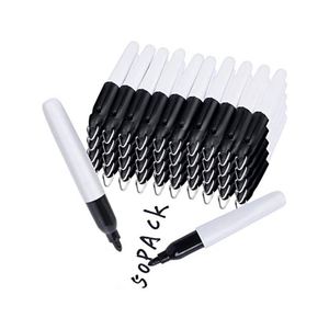 Custom Logo Bulk Waterproof <b>Black</b> Ink Fine Point <b>Mini</b> Plastic Permanent Marker Pen - Product Image 2