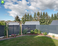 Panneaux de clôture Valla en alliage d'aluminium pour jardin Clôture décorative extérieure à lattes horizontales Clôture de confidentialité Service de modélisation 3D disponible