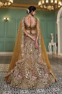 Làm bằng chất lượng cao mới colour vải lưới đầy đủ flaire bán khâu lehenga với sequins zarkan với mã hóa chủ đề - Product Image 3