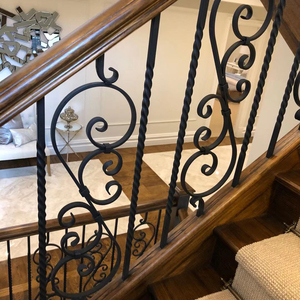 LILANAI Garde Corps Exterieur Balustres en Fer Forgé, Lot De 2 5 7 10 Creux Barreaux D'escalier pour Balustres De Pont, Tourner Fer D'escalier Colonne De Garde-Corps, pour Porche D'escalier Intérieur