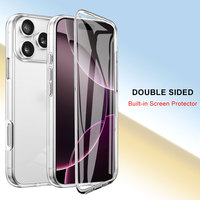 360 °   Coque de protection intégrale double face transparente antichoc pour iPhone 17 Air 16 E 15 14 Plus 13 17 11 Pro Max