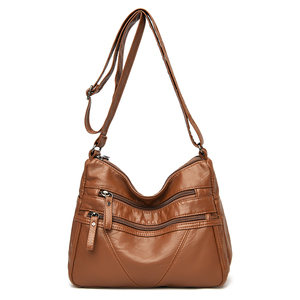 Bolsos de Hombro de Cuero Lavado al por Mayor para Mujer, Bolsos de Mensajero de Lujo para Mujer, Bolso de Hombro para Mujer - Product Image 2