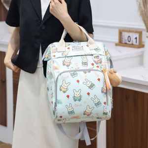Lovely Cartoon Bunny Pattern Diaper <b>Backpack</b> <b>Large</b> Capacity Baby Supplies Storage Bag - Product Image 1