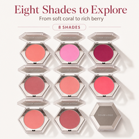 Poudre de blush mate hexagonale monochrome, imperméable, longue tenue, maquillage quotidien, cosmétique, palette de blush de marque privée
