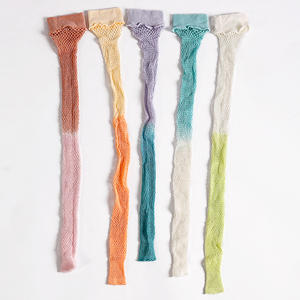 ถุงน่องสีสันสดใสลายไล่ระดับสีลูกกวาด Fishnet ขาสูง - Product Image 5