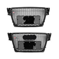 Grille de pare-chocs avant ALLWELL compatible avec Audi A4 B8, mise à niveau vers grille RS4, 2008-2012, ventilation de pare-chocs avant améliorée pour A4