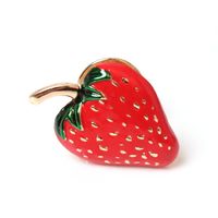 Nouveaux boutons de poignée de tiroir d'armoire de chambre d'enfants en alliage de zinc poignée de fruit de fraise rouge
