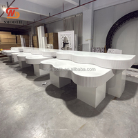 Table de mariage en acrylique avec éclairage LED, design moderne et élégant, en PVC et acrylique blanc, pour la décoration de mariage – Offre spéciale SMS