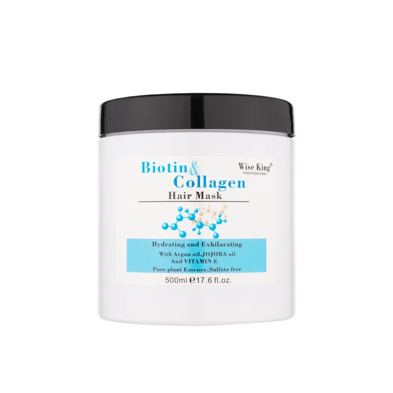 Organical Biotin collagen hair mask for anit hair loss with keratin treatment and argan oil daily long straight hair care