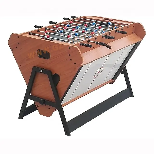 3 in 1 Rotating Sports Entertainment Game Table: Push Hockey/Pool Table/Soccer Games