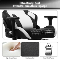 VANBOW Modèle de haute qualité en mousse confortable chaise de jeu PC moderne bureau ergonomique inclinable PU chaise de joueur d'ordinateur