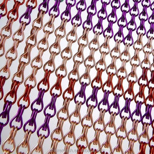 Cortina de Eslabones de Cadena de Aluminio de 1.6 mm de Diámetro, Cortina de Eslabones de Cadena de Malla Fina para Diseño de Interiores de Alta Gama - Product Image 3