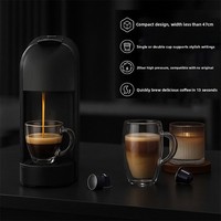 Machine à expresso semi-automatique compacte pour capsules en plastique, usage domestique, à portion individuelle, système de capsules standard UE
