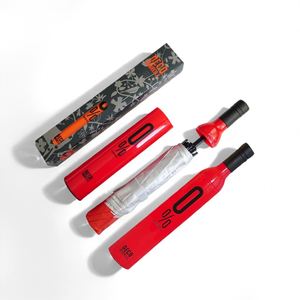 Promotion Folding Fashionable High-Quality Creative Boutique <b>Windproof</b> Red Beer Wine Bottle <b>Umbrella</b> With Color/Logo - Product Image 4