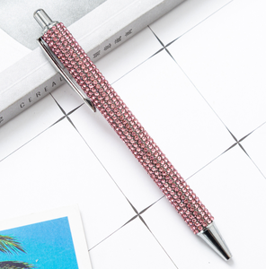 Pulpen Metalik PU Bling Wanita Berkilau Lucu untuk Wanita Kantoran, Alat Tulis, Pulpen Promosi Custom - Product Image 6