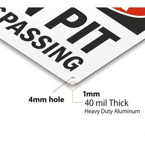 Segnale di avvertimento per la sicurezza e la salute sul lavoro di OSHA a cielo aperto pericoloso transfrontaliero nessun segno di ingresso con servizio di taglio - Product Image 3