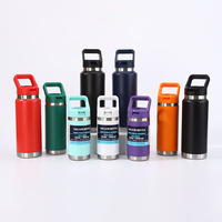 Bouteille d'eau isotherme en acier inoxydable à double paroi avec logo personnalisé, design sur mesure pour cadeaux d'entreprise promotionnels, réductions en gros