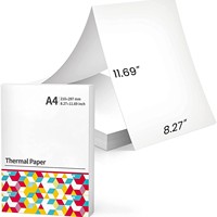Papier thermique pour imprimante A4 M08f, 200 feuilles, 8,27x11,69 pouces, avec une taille maximale du papier de 216 mm et une garantie d'un an