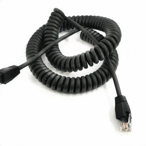 Veste PU Câble Ethernet de haute qualité Câble LAN CAT5e 8P8C spiralé TPU rétractable Câble réseau <span class=keywords><strong>RJ45</strong></span> - Product Image 5