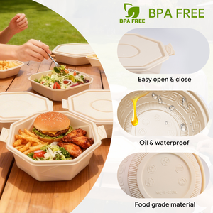 Bols jetables compostables en amidon de maïs de 1000 ml (35 oz) avec couvercle, biodégradables, écologiques, en PLA, pour soupe, salade, ramen, à emporter - Product Image 3