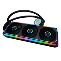 Refroidisseur liquide tout-en-un Manmu noir 360 mm avec ventilateur PWM 4 broches RGB à faible bruit 21dBA pour boîtier d'ordinateur de jeu