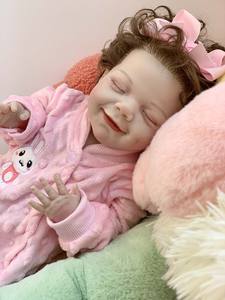 Tiny Kits Lovely Likelife, Muñecas Reborn de Silicona de Cuerpo Completo Dormido, Bonnie <span class=keywords><strong>Anuk</strong></span> Race Jamaican Africa Closes Kits - Product Image 4