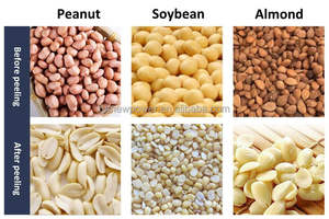 Máquina peladora de cacahuetes tostados a pequeña escala, máquina peladora comercial de eliminación de piel de nueces de soja y almendras - Product Image 3