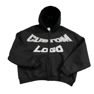 Sudadera con capucha holgada para hombre, estilo streetwear de primavera, con estampado de dibujos animados, sin cordones, personalizable, vintage, efecto desgastado por el sol, con forro polar, ecológica. - Product Image 5