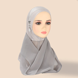 Nuevo Hiyab Musulmán de Lujo 2026, Elegante Hiyab Islámico con Detalle de Colgante para Mujer, para Uso Diario y Fiestas - Product Image 3
