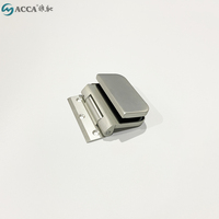 Serrure de poignée de porte coulissante sans cadre pour cloison de bureau, serrure en verre en acier inoxydable de haute sécurité
