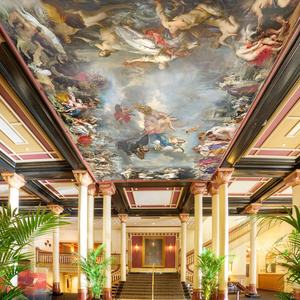วอลเปเปอร์เพดานลายโบสถ์ 3 มิติ สไตล์ยุโรปย้อนยุค ภาพจิตรกรรมฝาผนังสั่งทำ - Product Image 3