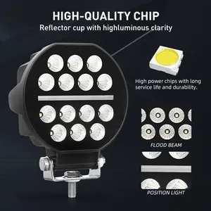 Off-road 4x4 5 Inch Round Rgb Spotlight Drl Projector Led Work Driving Light For Car