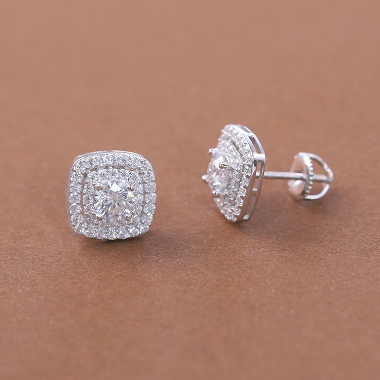 XG VVS Moissanite Stud Earrings Four