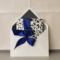 Fournitures de fête, invitations de mariage élégantes et fantaisistes avec ruban pour anniversaire ou cérémonie d'ouverture