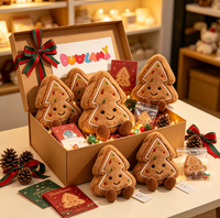 Peluche personnalisée en forme de biscuit de Noël, jouet en peluche doux, poupée de Noël pour la décoration de la maison ou du bureau, cadeau pour enfants, peluche en forme de biscuit de Noël